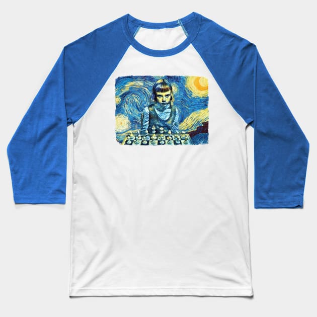 The Queen's Gambit Van Gogh Style Baseball T-Shirt by todos